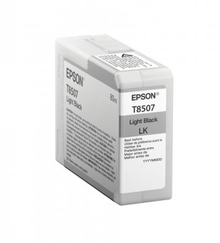 Epson T8507 - 80 ml - noir clair - original - cartouche d'encre - pour SureColor P800, P800 Designer Edition, SC-P800 
