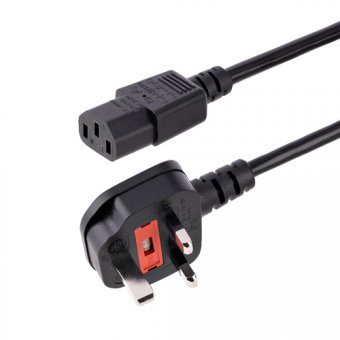StarTech.com Câble d'Alimentation PC 3 m - Prise de Secteur UK - IEC 320 C13 vers BS 1363 - Cordon Alimentation PC UK - C13 (F) BS1363 (M) - Câble d'alimentation - power IEC 60320 C13 pour BS 1363 (M) - 3 m - noir 