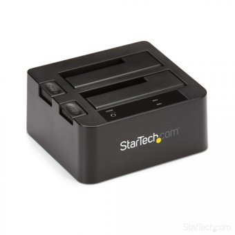StarTech.com Dock pour Disques Durs 2 Baies, USB 3.1 à 2,5/3,5" SATA III - Contrôleur de stockage - 2.5", 3.5" - USB 3.1 (Gen 2) - noir 