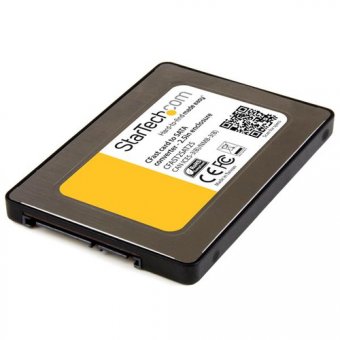StarTech.com Adaptateur carte CFast vers SATA avec boîtier de 2,5" - Convertisseur carte mémoire CFast - SATA III 6 Gb/s - Contrôleur de stockage - 1 Canal - CFast Card - SATA 6Gb/s - noir, argent - pour P/N: BRACKET125PT, BRACKET125PTP, BRACKET225PT, BRA 