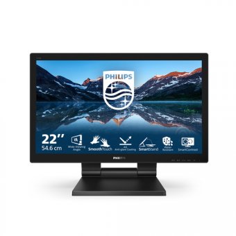 Philips B Line 222B9T - Écran LED - 22" (21.5" visualisable) - écran tactile - 1920 x 1080 Full HD (1080p) @ 60 Hz - VA - 3000:1 - HDMI, DVI-D, VGA, DisplayPort - haut-parleurs - noir 