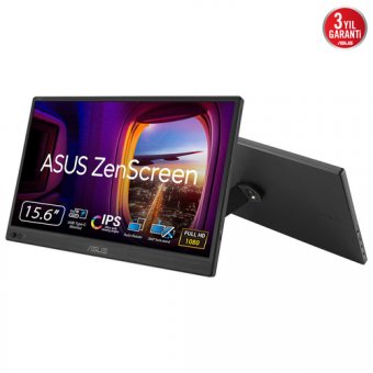 ASUS ZenScreen MB169CK - Écran LED - 16" (15.6" visualisable) - portable - 1920 x 1080 Full HD (1080p) @ 60 Hz - IPS - 250 cd/m² - 800:01:00 - 5 ms - Mini HDMI, 2xUSB-C - noir 