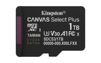 Kingston Canvas Select Plus - Carte mémoire flash - 1 To - A1 / Video Class V30 / UHS-I U3 / Class10 - microSDXC UHS-I 