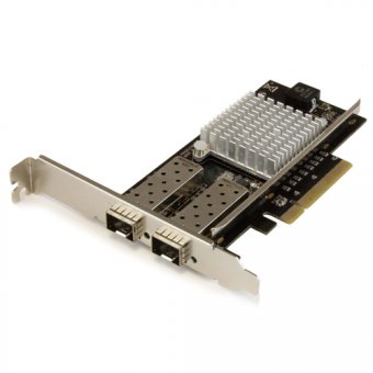 Startech Carte réseau PCIe 2 ports fibre 10 GbE - SFP+ et puce Intel - Adaptateur réseau - PCIe 2.0 x8 profil bas - 10GbE - 10GBase-LR, 10GBase-SR, 10GBase-LRM - noir - pour P/N: BNDTB10GI, BNDTB210GSFP, BNDTB310GNDP, BNDTB410GSFP, BNDTB4M2E1, BNDTBUSB314 