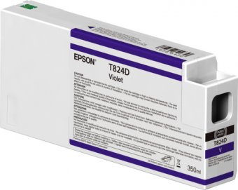 Epson T824D - 350 ml - violet - original - cartouche d'encre - pour SureColor SC-P6000, SC-P7000, SC-P7000V, SC-P8000, SC-P9000, SC-P9000V 