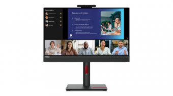 Lenovo ThinkVision T24v-30 - Écran LED - 24" (23.8" visualisable) - 1920 x 1080 Full HD (1080p) @ 75 Hz - IPS - 250 cd/m² - 1000:1 - 4 ms - HDMI, VGA, DisplayPort - haut-parleurs - noir corbeau 