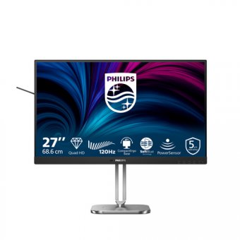 Philips 27B2N4500 - 4000 Series - écran LED - 27" - 2560 x 1440 QHD @ 120 Hz - IPS - 350 cd/m² - 1500:1 - 4 ms - 2xHDMI, DisplayPort - haut-parleurs - argent, Charbon 
