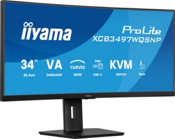 Écran LED - incurvé - 34" - 3440 x 1440 UWQHD @ 120 Hz - VA - 350 cd/m² - 3000:1 - 0.4 ms - HDMI, DisplayPort, USB-C - haut-parleurs - noir mat 