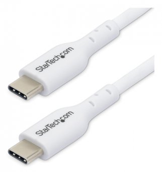 StarTech.com 3.3ft (1m) USB-C Charging Cable, Charge & Sync, 60W (3A) PD, USB 2.0 Laptop Charger Cable - White USB C Charging Cord - Câble USB - USB-C (M) pour USB-C (M) - USB 2.0 - 3 A - 1 m - sans halogène, passif, USB Power Delivery (60W), support pour 