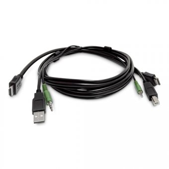 StarTech.com - Câble adaptateur - HDMI, USB type A, prise audio de 3,5 mm mâle pour HDMI, USB Type B, prise audio de 3,5 mm mâle - 3 m 