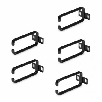 StarTech.com 5-Pack 1U Vertical Cable Management D-Ring Hooks, Cable Manager For 19" Server Racks/Cabinets, Network Rack Wire Organizers, Cable Guide Rings - Anneau pour passage de câbles (vertical) - noir - 1U (pack de 5) 