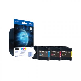 Brother LC1280XL Rainbow-Pack - Pack de 3 - haute capacité - jaune, cyan, magenta - original - blister - cartouche d'encre 