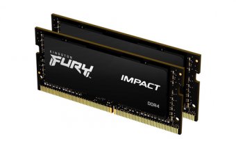 Kingston FURY Impact - DDR4 - kit - 64 Go: 2 x 32 Go - SO DIMM 260 broches - 3200 MT/s / PC4-25600 - CL20 - 1.2 V - mémoire sans tampon - non ECC - noir 