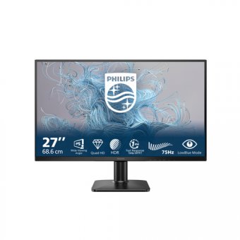 Philips 27E2N1500L - 1000 Series - écran LED - 27" - 2560 x 1440 QHD @ 75 Hz - IPS - 1000:1 - HDR10 - 4 ms - HDMI, DisplayPort - noir 