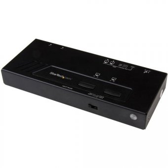 StarTech.com Matrice HDMI 2x2 - Switch et répartiteur HDMI avec commutation rapide et détection automatique - Ultra HD 4K - Commutateur vidéo/audio - 2 x HDMI - de bureau 