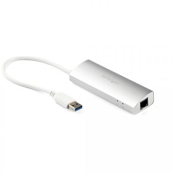 Startech Hub USB 3.0 portable à 3 ports avec Gigabit Ethernet - Concentrateur USB 3.0 GbE avec boîtier en aluminium et câble intégré - Concentrateur (hub) - 3 x SuperSpeed USB 3.0 + 1 x 10/100/1000 
