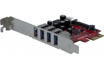 Dexlan Carte PCIe 4 port USB-A 3.0  (Chipset NEC) 