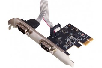 CARTE PCI EXPRESS 2 PORT SERIE DB9 avec kit Low profile 