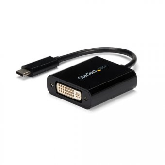 StarTech Adaptateur USB Type-C vers DVI-I - M/F - 1920x1200 - Noir - Adaptateur vidéo / USB - USB-C (M) pour DVI-I (F) - Thunderbolt 3 - support 1920 x 1200 (WUXGA) - noir - pour P/N: BNDTB10GI, BNDTB210GSFP, BNDTB410GSFP, BNDTB4M2E1, BNDTBUSB3142, TB4CDO 