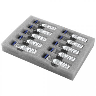StarTech.com Paquet de 10 modules de transceiver SFP à fibre optique Gigabit - Compatible Cisco GLC-LH-SM - Monomode / Multimode LC - Module transmetteur SFP (mini-GBIC) (équivalent à : Cisco GLC-LH-SM) - 1GbE - 1000Base-LX, 1000Base-LH - LC - jusqu'à 10 