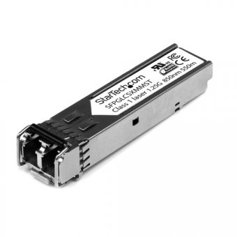 StarTech.com Module de transceiver SFP à fibre optique Gigabit - Compatible Cisco GLC-SX-MM - Multimode LC - Mini-GBIC - 550 m - Module transmetteur SFP (mini-GBIC) - 1GbE - 1000Base-SX - LC multi-mode - jusqu'à 550 m - 850 nm - pour P/N: ET91000SFP2, ET9 