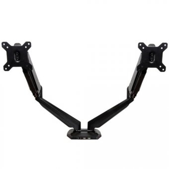 StarTech.com Support de bureau pour 2 écrans jusqu'à 30" - Bras articulés multidirectionnels à fixation bureau - Support moniteur double - Kit de montage - bras réglable - pour Écran LCD - aluminium - noir - Taille d'écran : 12"-32" - montrable sur bureau 