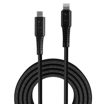 Lindy Câble renforcé USB type C vers Lightning, charge & synchro, 3m 