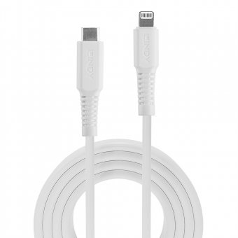 Lindy Câble USB Type C vers Lightning, Blanc, 1m 