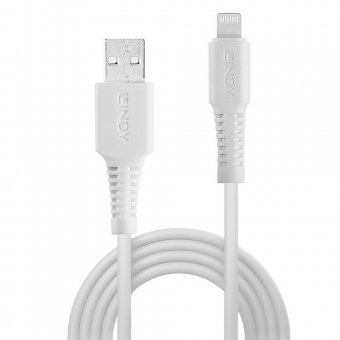 Lindy Câble USB Type A vers Lightning Blanc, 1m 