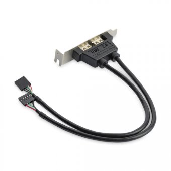 StarTech.com Câble adaptateur USB 2.0 IDC 5 broches vers plaque à 2 ports USB A - Faible encombrement - 2x IDC (F) - 2x USB 2.0 A (F) - Panneau USB - USB (F) pour connecteur en ligne 5 broches (F) 