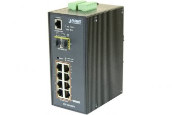 PLANET IGS-10020HPT Switch industriel Niveau 2 8 ports Gigabit PoE+ & Fibre 