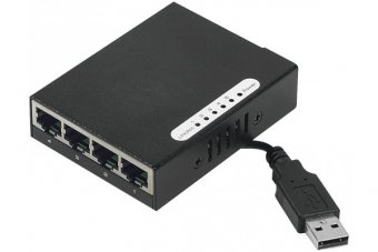 DEXLAN Mini Switch réseau 5 ports 10/100 alimentable par USB 