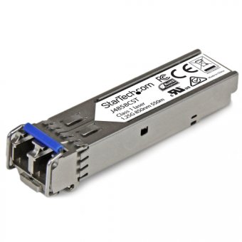 StarTech.com Module de transceiver SFP à fibre optique Gigabit - Compatible HP J4858C - Multimode LC avec DDM - 550 m - Module transmetteur SFP (mini-GBIC) (équivalent à : HP J4858C) - 1GbE - 1000Base-SX - LC multi-mode - jusqu'à 550 m - 850 nm - pour P/N 