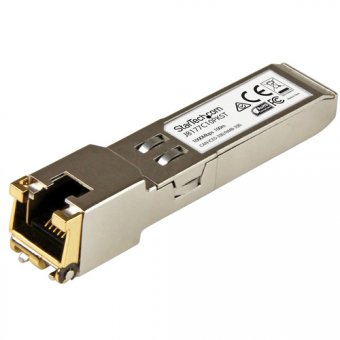StarTech.com Paquet de 10 modules de transceiver SFP Gigabit RJ45 en cuivre - Compatible HP J8177C - 1000Base-T - Mini-GBIC - Module transmetteur SFP (mini-GBIC) (équivalent à : HP J8177C) - 1GbE - 1000Base-T - RJ-45 / SFP (mini-GBIC) - jusqu'à 100 m (pac 