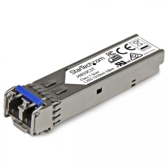 StarTech.com Module de transceiver SFP+ à fibre optique GbE - Compatible HP J4859C - Monomode / Multimode LC avec DDM - 10 km / 550 m - Module transmetteur SFP (mini-GBIC) (équivalent à : HP J4859C) - 1GbE - 1000Base-LX - LC - jusqu'à 10 km - 1310 nm - po 