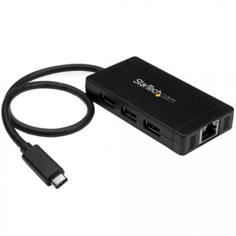 STARTECH 3Port USB C Hub GbE C to A - Power Adapt - disponible 24 / 48h 