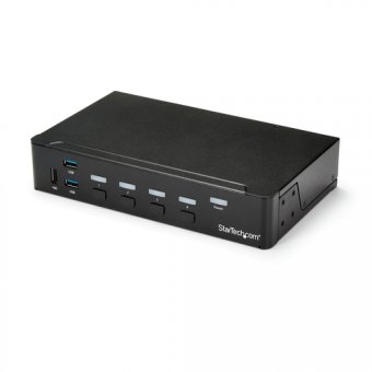 StarTech.com Switch KVM USB HDMI à 4 ports - Commutateur écran clavier souris HDMI avec hub USB 3.0 intégré - 1080p (SV431HDU3A2) - Commutateur écran-clavier-souris/USB - 4 x KVM / audio / USB + 3 x SuperSpeed USB - 1 utilisateur local - Montable sur rack 