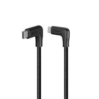 Lindy Câble USB 3.2 Type C, 2 x coudé, 10Gbit/s, 60W PD, 1m 