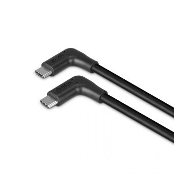 Lindy Câble USB 3.2 Type C, 2 x coudé, 10Gbit/s, 60W PD, 0.5m 