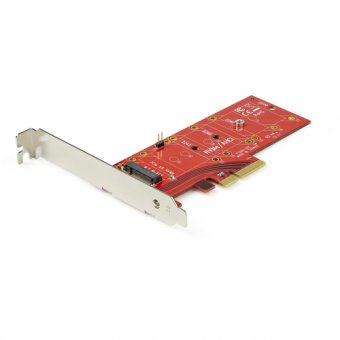 Startech Adaptateur PCI Express x4 vers SSD M.2 PCIe - SSD M.2 NGFF - Adaptateur d'interface - M.2 - Expansion Slot to M.2 - M.2 Card - PCIe x4 - rouge - pour P/N: BNDTB10GI, BNDTB210GSFP, BNDTB310GNDP, BNDTB410GSFP, BNDTB4M2E1, BNDTBUSB3142 