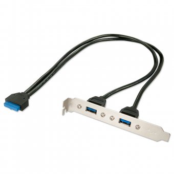 Lindy Adaptateur slot USB 3.0, 2 x USB 3.0 prises Type A 