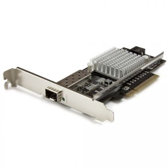 StarTech.com Carte réseau PCI Express à 1 port fibre optique 10 Gigabit Ethernet SFP+ ouvert - Chipset Intel - Adaptateur NIC PCIe - MM/SM - Adaptateur réseau - PCIe 2.0 x8 - 10GbE - 10GBase-LR, 10GBase-SR, 10GBase-LRM - noir - pour P/N: SFP10GBBXDST, SFP 