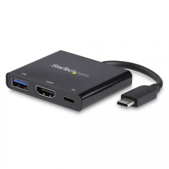 StarTech.com Adaptateur USB-C vers HDMI 4K - Power Delivery et port USB-A - Station d'accueil - USB-C / Thunderbolt 3 - HDMI 