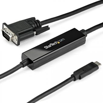 StarTech.com Câble adaptateur USB-C vers VGA de 1 m - 1920 x 1200 - Adaptateur vidéo externe - USB-C - VGA - pour P/N: TB4CDOCK 