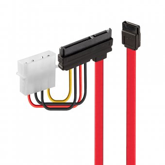 Lindy Câble SATA interne + alimentation (5V), 0.5m 