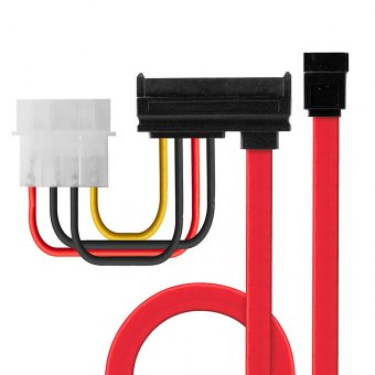 Lindy Câble SATA interne + alimentation (5V), 0.3m 