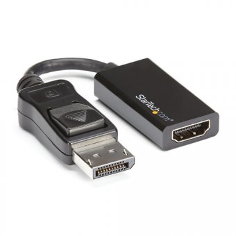 StarTech.com Adaptateur DisplayPort vers HDMI - Convertisseur DP vers HDMI - M/F - Ultra HD 4K 60 Hz - Noir (DP2HD4K60S) - Convertisseur vidéo - DisplayPort - HDMI - pour P/N: DK30C2DAGPD, TB32DP14, TB32DP2T, TB3DK2DHV, TB3DK2DHVUE 