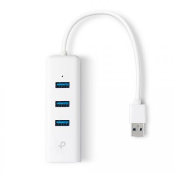 TP-LINK 3-Port USB 3.0 Hub GB Ethernet Adapter 