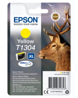 Epson T1304 - 10.1 ml - taille XL - jaune - original - blister - cartouche d'encre - pour Stylus Office BX630, BX635, BX935, WorkForce WF-3010, 3520, 3530, 3540, 7015, 7515, 7525 