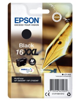 Epson 16XXL - 21.6 ml - XL - noir - original - blister - cartouche d'encre - pour WorkForce WF-2660DWF 